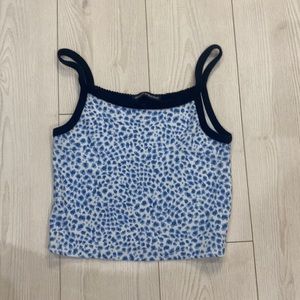 Brandy Melville Bella Blue Cheetah tank